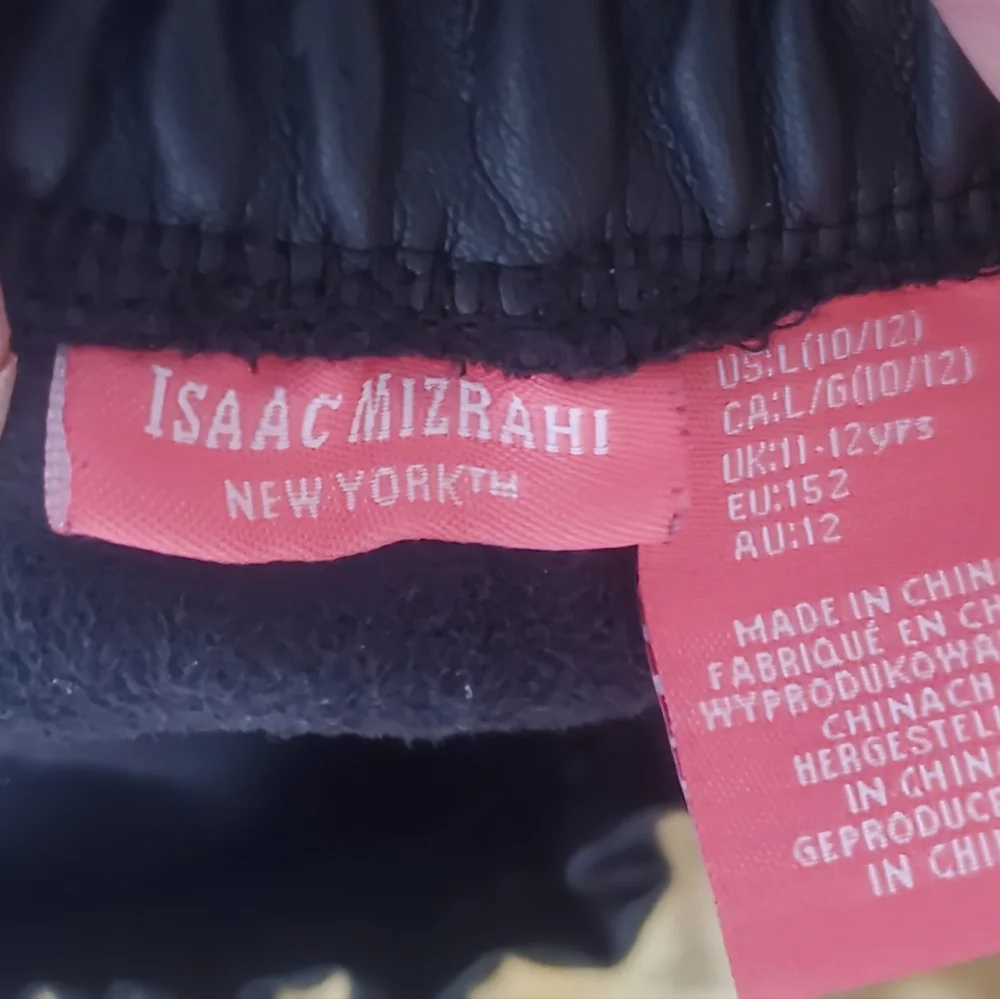 Isaac Mizrahi‎ girls 10-12 black pull on faux leather mini skirt